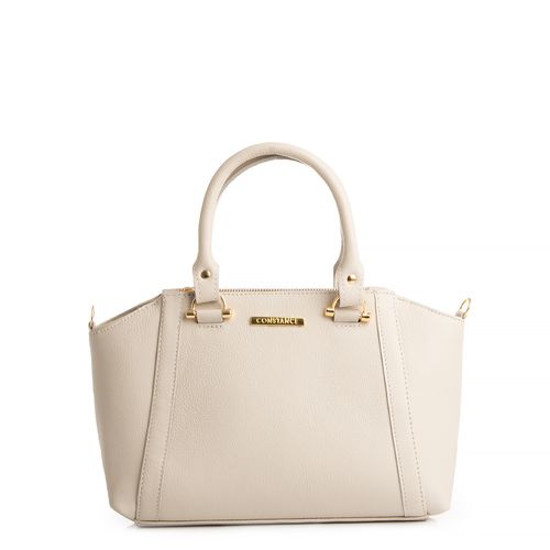 Bolsa Couro Off White Tote