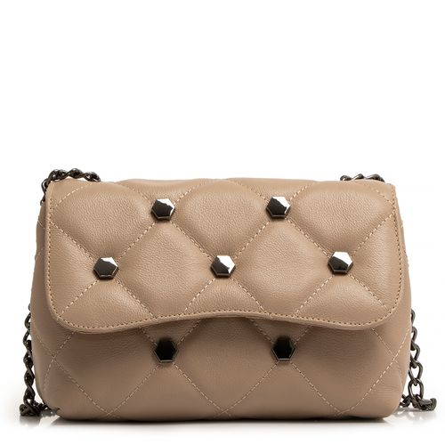 Bolsa Bege Couro Tiracolo