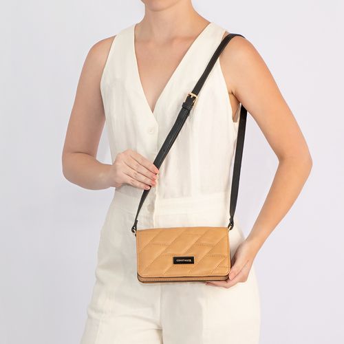 Bolsa Caramelo Matelassê Bicolor
