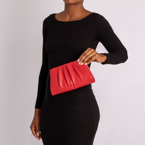 Clutch Vermelha Drapeada