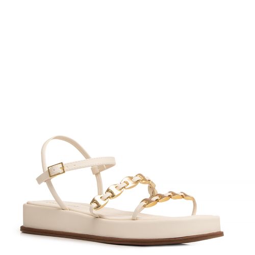 Papete Off White  Flatform Enfeite Corrente