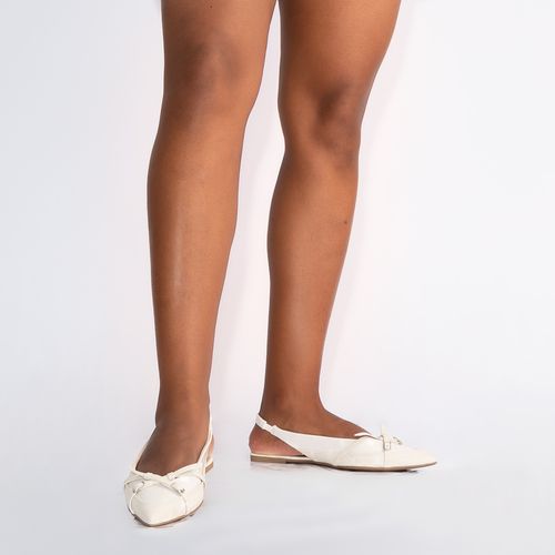 Sapatilha Slingback Off White