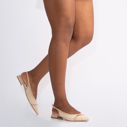 Sapatilha Nude Slingback Trama