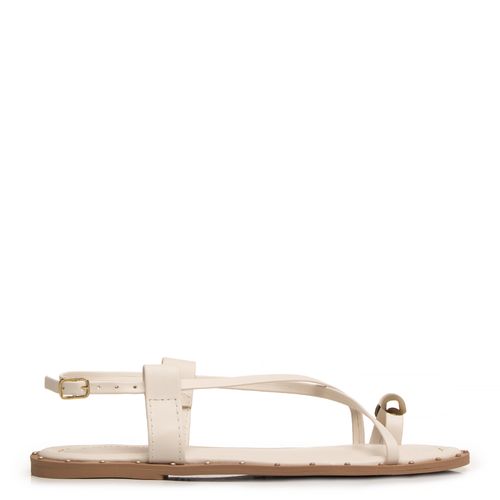 Rasteira Off White Oval e Tachas