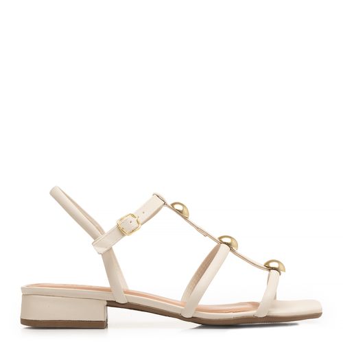 Sandália Off White Meia Esferas