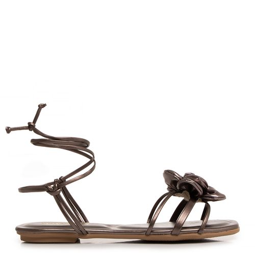 Rasteira Prata Velho  Amarração Flor