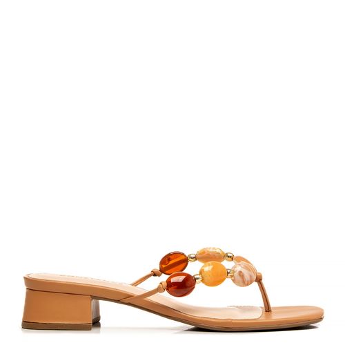 Tamanco Caramelo Enfeites Marmorizado