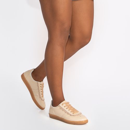 Tênis Nude Texturizado Fita