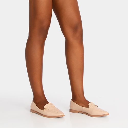 Mocassim Enfeites Mini Tachas Comfort Nude
