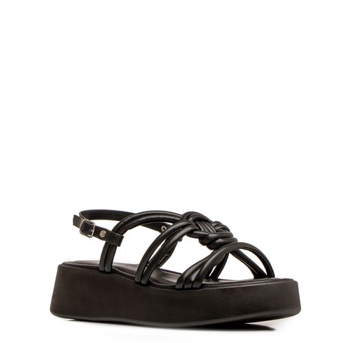 Papete Preta Tiras Bombadas Nó