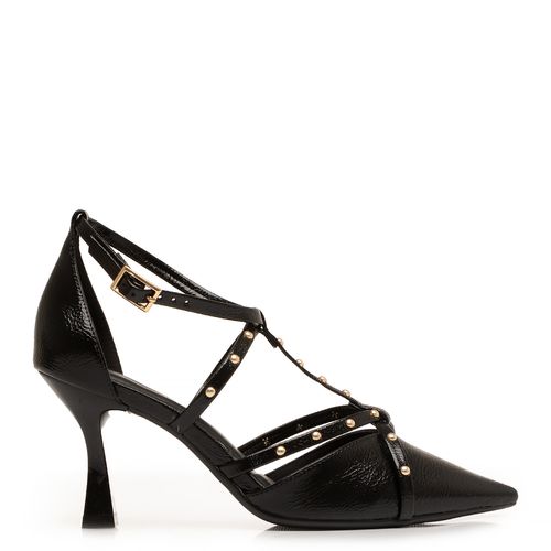 Scarpin Salomé Tachas Preto