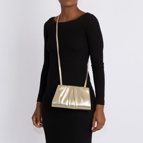 Clutch Dourada Drapeada