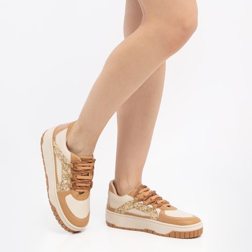 Tênis Caramelo Glitter Recortes