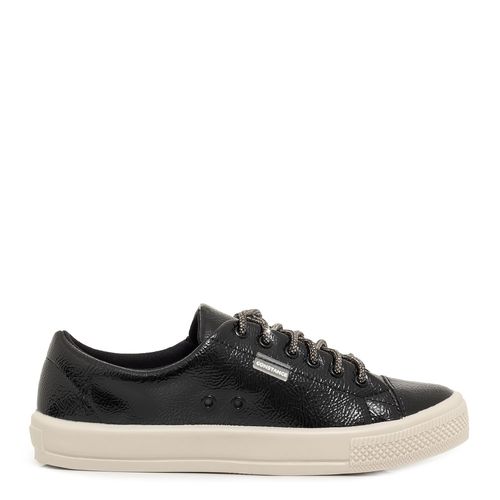 Tênis Comfort Cadarço Strass Preto