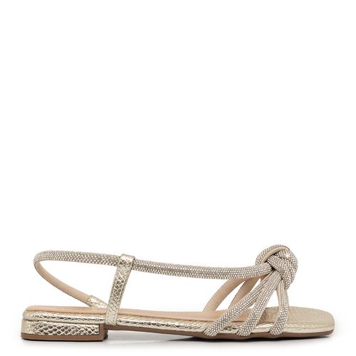 Rasteira Strass Dourada