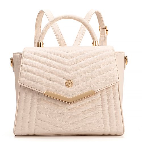Bolsa Mochila Matelassê Off White