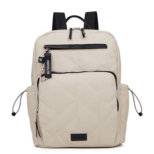 Mochila para Notebook Matelassê Bege