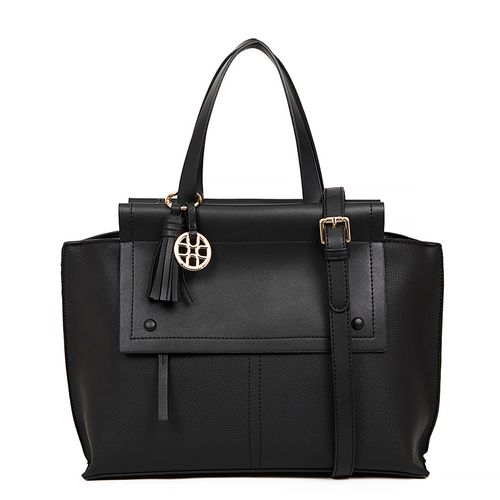Bolsa Tote Chaveiro Barbicacho Preto