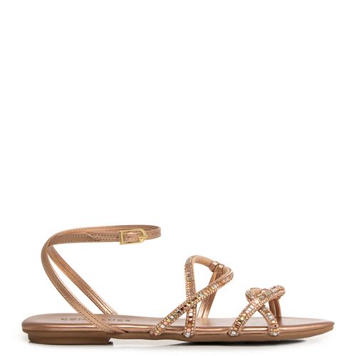 Rasteira Rose Strass