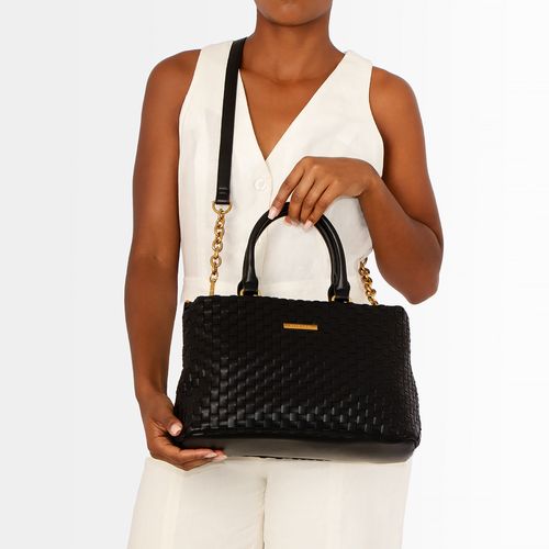 Bolsa Tote Preta Tressê