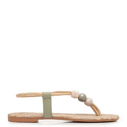 Rasteira Verde Cordão Esfera