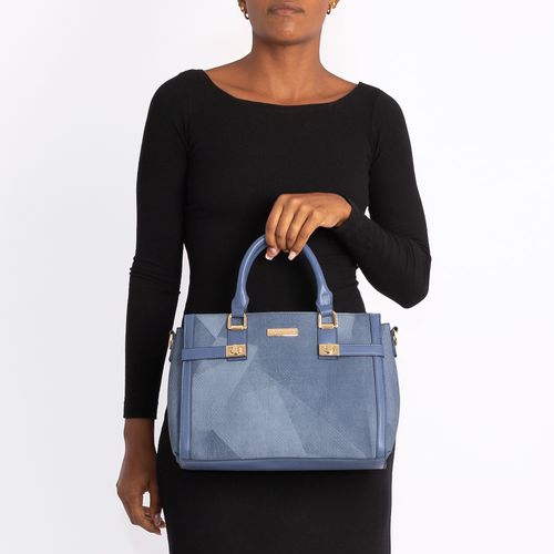 Bolsa Tote Texturizada Azul