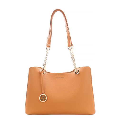 Bolsa Shopping Alça Corrente Caramelo