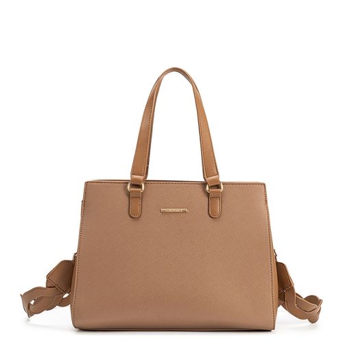 Bolsa Bege Tote Média