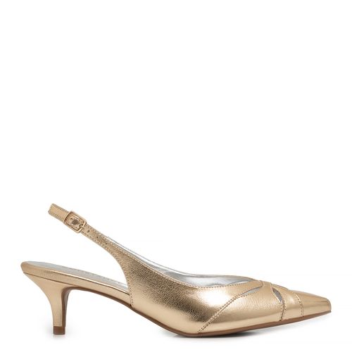 Scarpin Slingback Festa Dourado