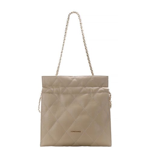 Bolsa Tiracolo Franzida Corrente Bege
