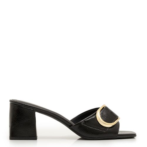 Tamanco Salto Bloco  Fivela Preta