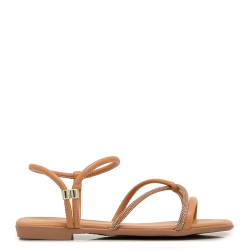Rasteira Strass Caramelo