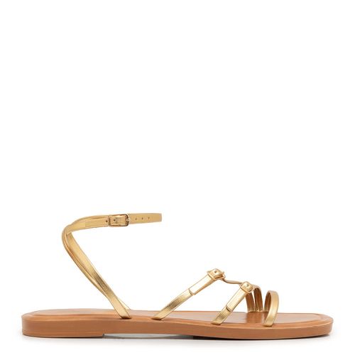 Rasteira Fivelas Dourado