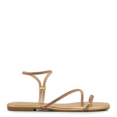 Rasteira Strass Dourado