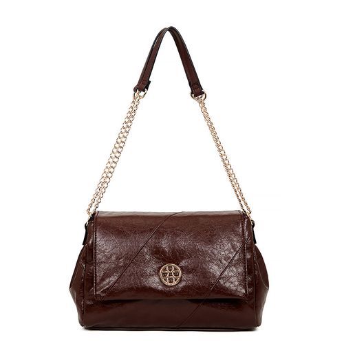 Bolsa Tiracolo Alça Corrente Burgundy