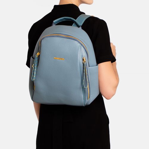 Mochila Média Azul