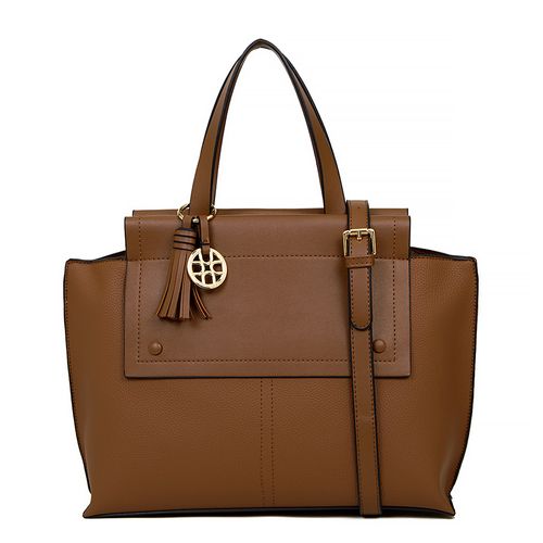 Bolsa Tote Chaveiro Barbicacho Marrom