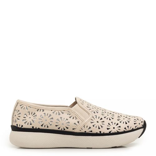 Slip On Off White Couro Recortes