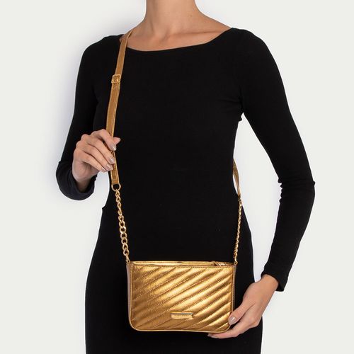 Bolsa Tiracolo Matelassê Bronze
