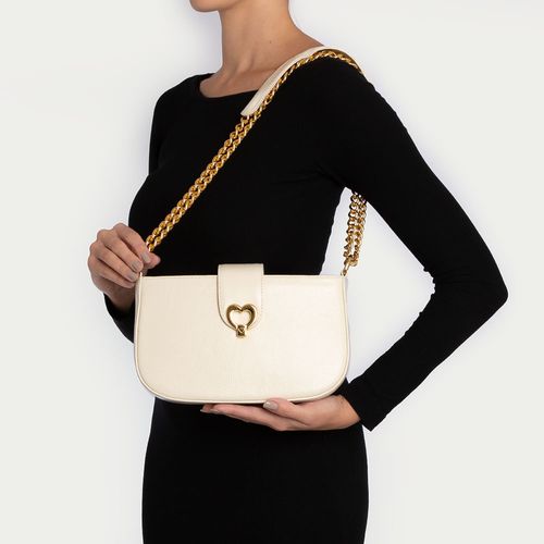 Bolsa Tiracolo Couro Off White