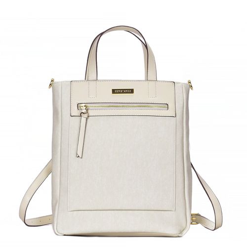 Bolsa Dois em Um Tecido Impermeável Off White