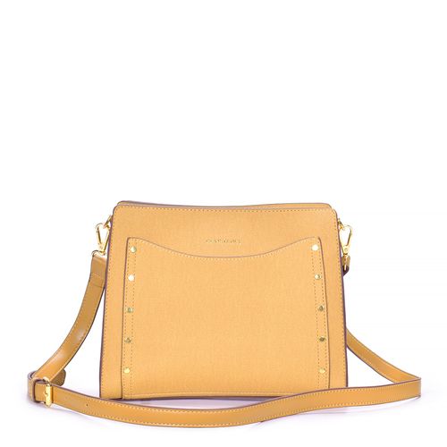 Bolsa Tiracolo Bege Tachas