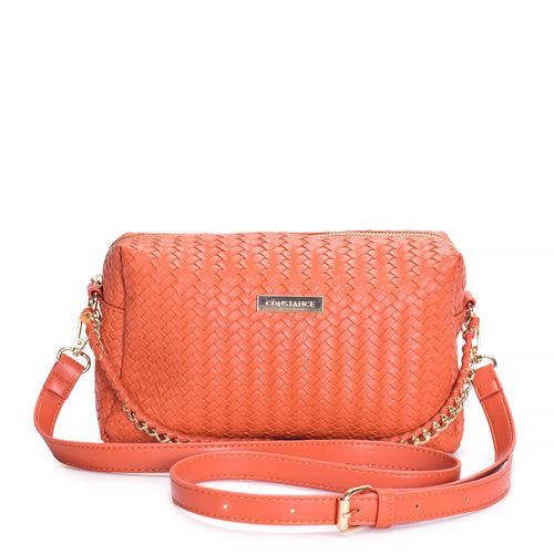 Bolsa Tiracolo Texturizada Laranja