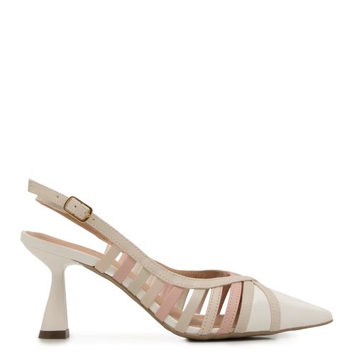 Scarpin Tiras Off White
