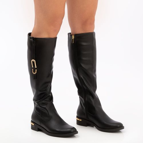 Bota Preta Montaria Fivela