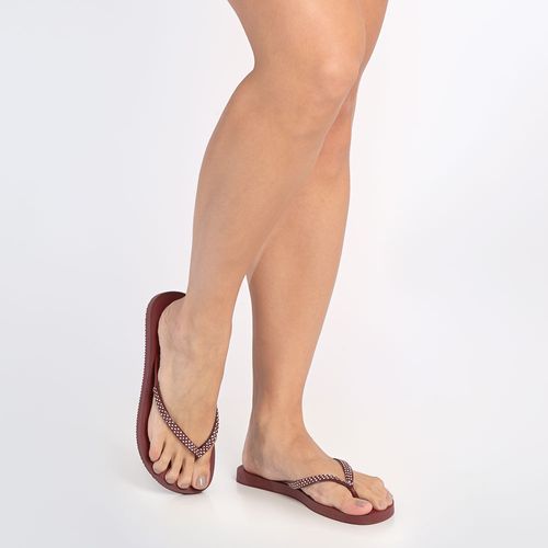 Chinelo Strass Bordo