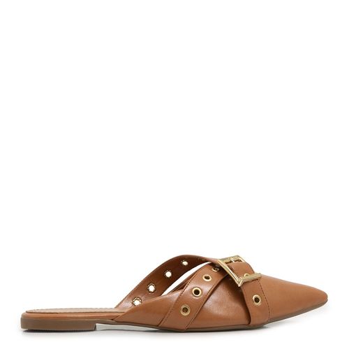 Mule Fivela Caramelo