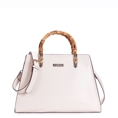 Bolsa Tote Alça Bambu Off White