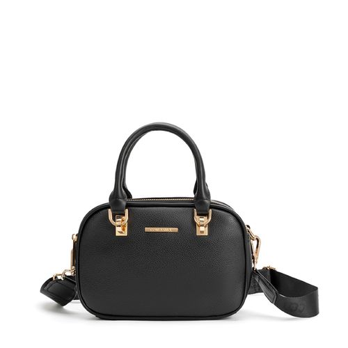 Bolsa Tiracolo Preta Arredondada