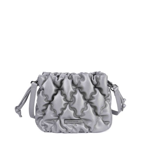 Bolsa Bucket Prata Matelassê Media
